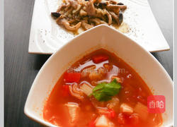 番茄蔬菜鸡肉汤的做法图解10