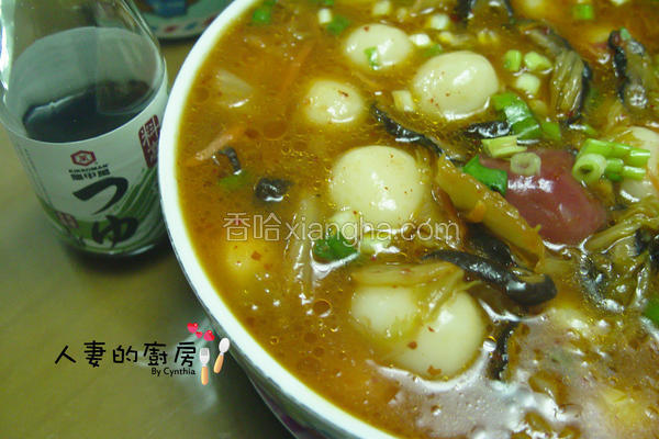 泡菜汤汤圆