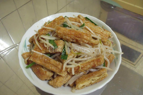 豆芽炒豆包