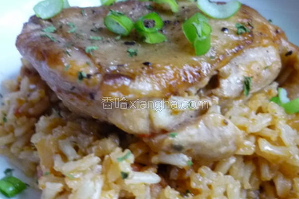 番茄鸡肉蒸饭