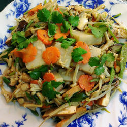 姜油蔬炒萝卜糕的做法[图]