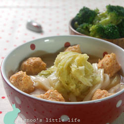 泡菜鸡肉丸乌龙面的做法[图]