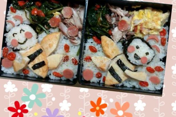 小蜜蜂造型便当