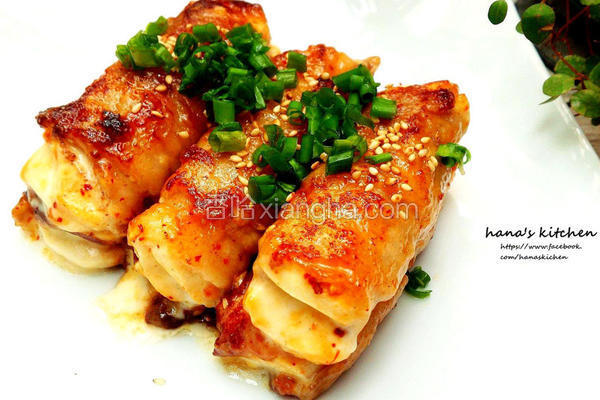 豆腐起司肉片卷