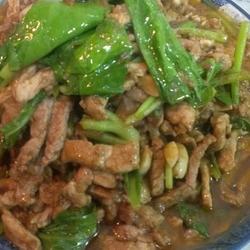 沙茶芥蓝猪柳的做法[图]