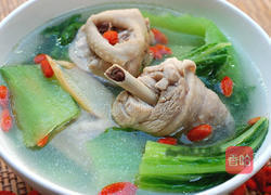 芥菜蒜头鸡汤的做法图解5