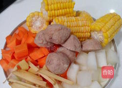 冬瓜玉米丸子汤的做法图解1