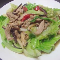 高丽菜苗炒肉丝的做法[图]