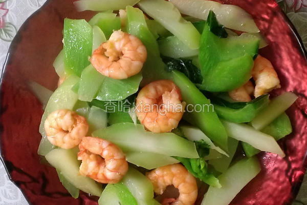 爽口菜心炒虾仁