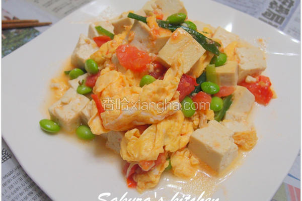 豆腐炒番茄蛋