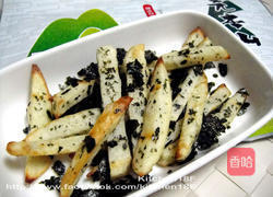 椒盐海苔烤薯条的做法图解9