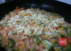 鲜虾蔬食茄汁炖饭的做法图解8