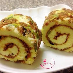 香葱肉松蛋糕卷的做法[图]