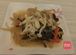 菇菇炒榨菜的做法图解3