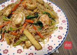 大虾炒米粉的做法图解12