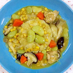 莱豆鸡肉咖哩饭的做法[图]