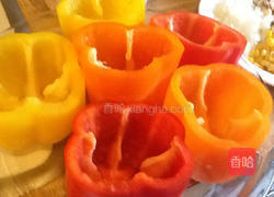 料黄饭镶灯笼椒的做法图解3