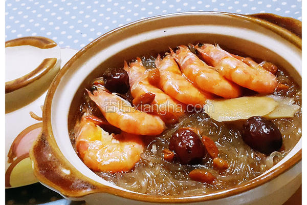 麻油虾冬粉煲