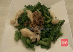 雪菇拌山茼蒿的做法图解3