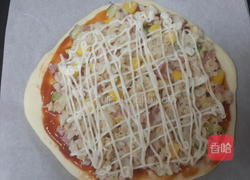 鲔鱼拌饭披萨的做法图解5