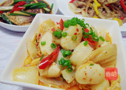 韩式泡菜炒干贝的做法图解7