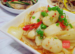 韩式泡菜炒干贝的做法图解8