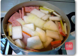 冬瓜火腿汤的做法图解4