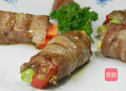 四色牛肉卷的做法图解4