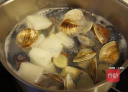 冬瓜蛤蛎蟹肉炊饭的做法图解2