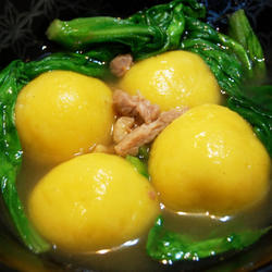 南瓜鲜肉汤圆的做法[图]