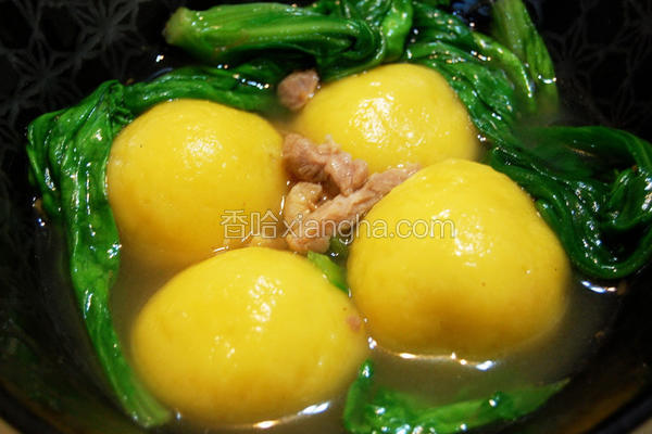 南瓜鲜肉汤圆