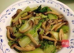 娃娃菜干煸海鮮菇的做法圖解4