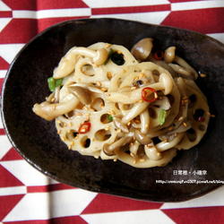 莲藕炒菇的做法[图]