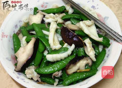 甜豆香菇炒墨鱼的做法图解5