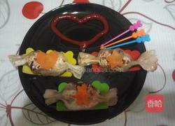 海苔牛虾幸福卷的做法图解4