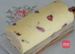 樱花蛋糕卷的做法图解14