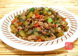 酸黄瓜炒肉末的做法图解3