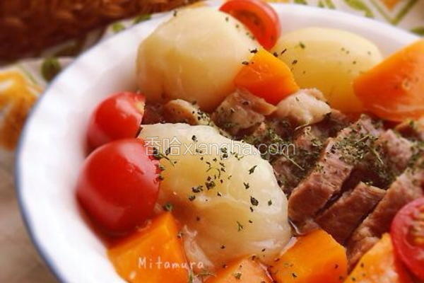 腌肉蔬菜炖汤