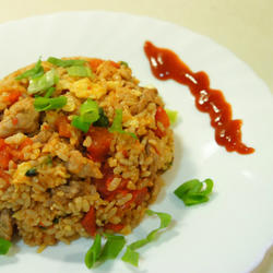 番茄肉丝蛋炒饭的做法[图]