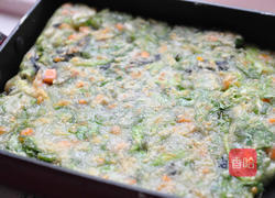 海苔芹菜叶煎饼的做法图解6