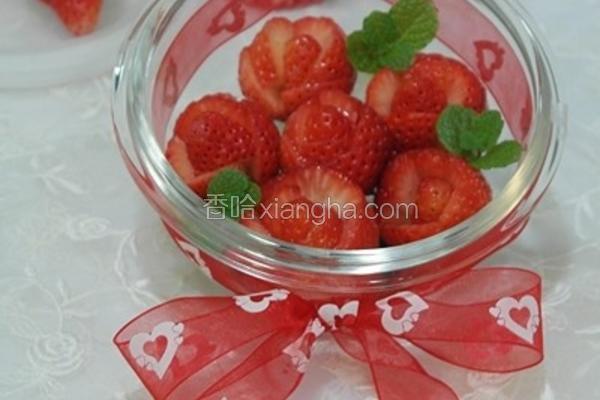 草莓玫瑰花束