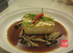 菇菇凉拌豆腐的做法图解3