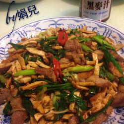 蒜苗猪肉炒豆干的做法[图]