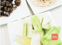 蛤蛎丝瓜乌龙面的做法图解3