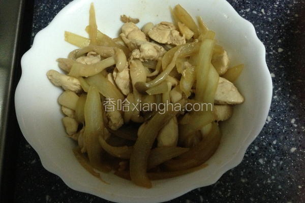 双菇炒鸡肉