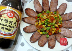 三色炒香肠的做法图解7