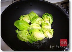 奶油香煎高丽菜苗的做法图解10