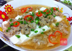 冬菜肉碎蒸豆腐的做法图解3