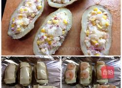 鲜虾培根起司烤薯的做法图解6