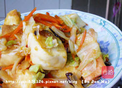 素料理炒馒头的做法图解9